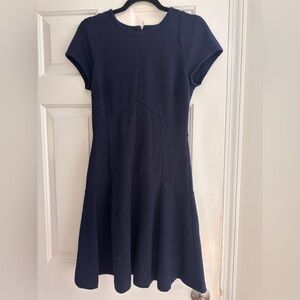 Banana Republic Navy A-Line Dress Short Sleeve Stretch Knit Size 6